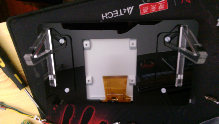 fully assembled and ready to hold the screen! "picture of the previously described case"